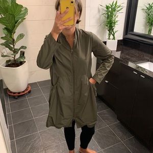 DONATED Olive nylon jacket/tunic -Sz M-